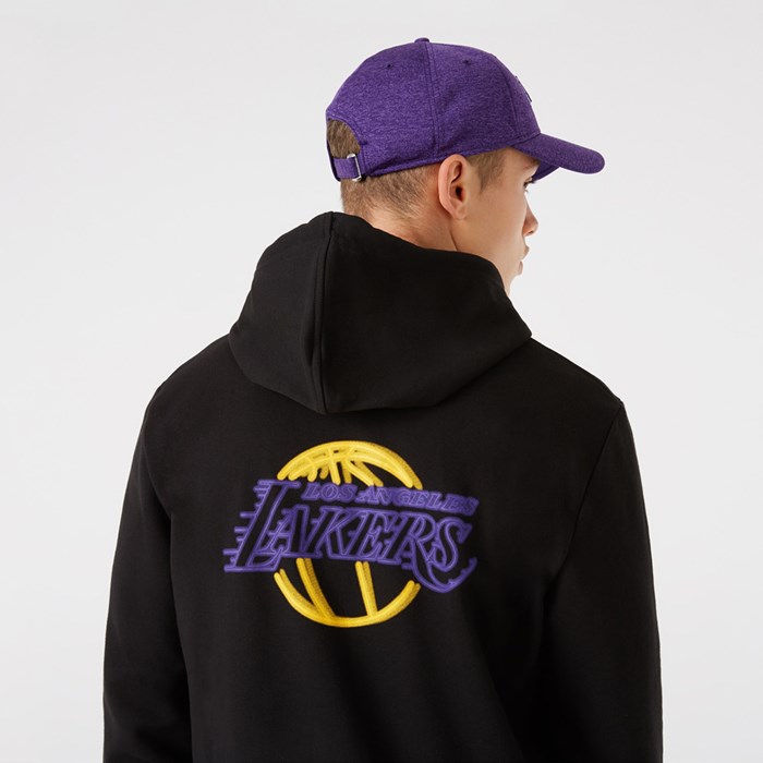LA Lakers Neon Miesten Hupparit Mustat - New Era Vaatteet Tarjota FI-789065